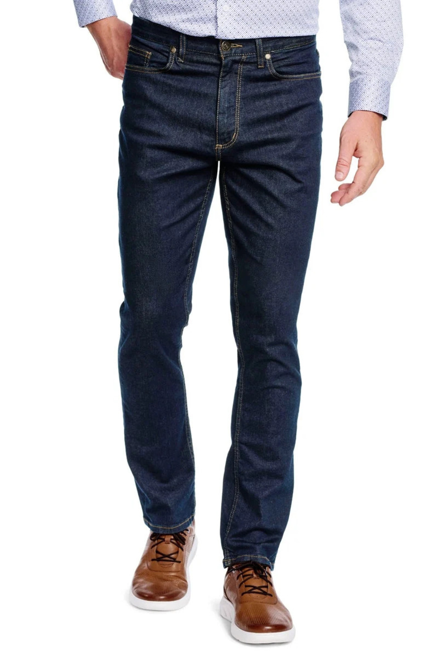 Johnston & Murphy Dark Wash Stretch Straight Leg Jeans/60672